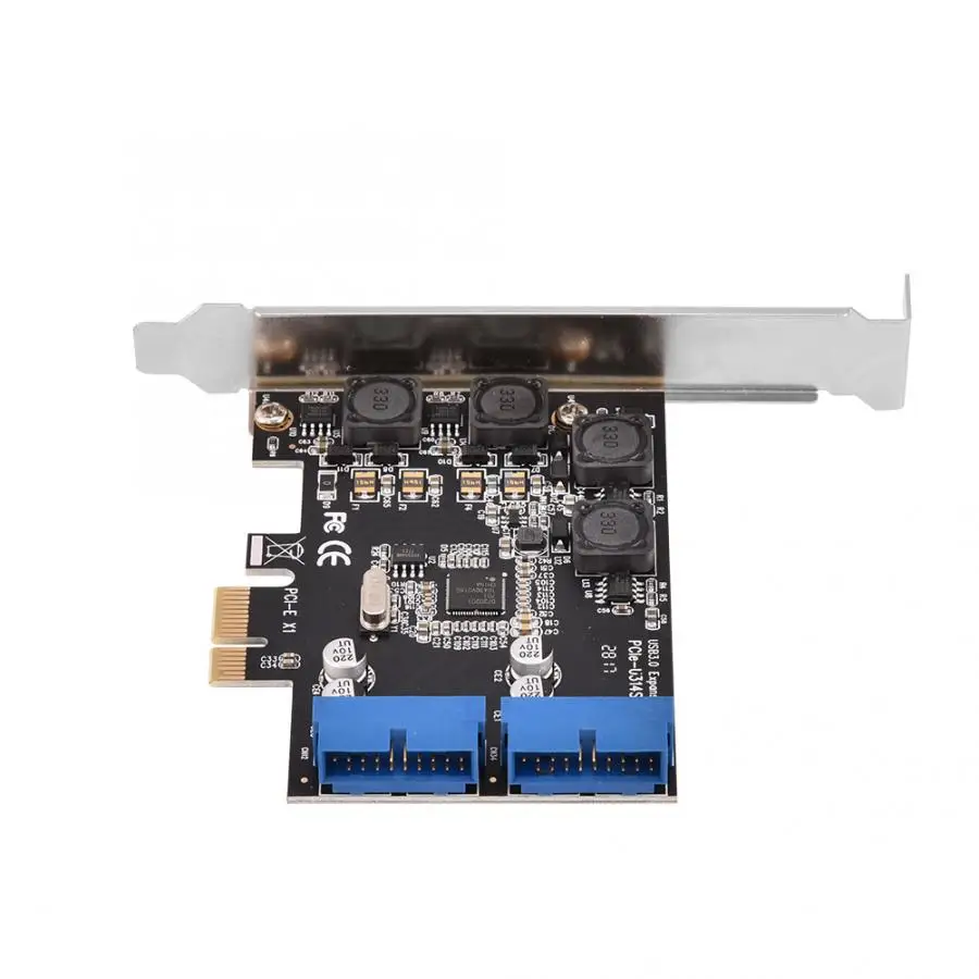 PCI E Express во внутренний 2 портовый 19 контактный разъем USB 3 0 адаптер для карт с