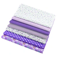 booksew 7pcs purplr color 100 cotton fabric home decoration patchwork tecido tissue pre cut fat quarter different patterns