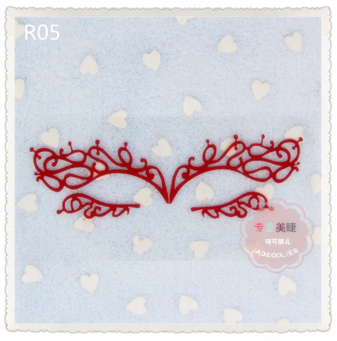 

Multiple styles Red color paper-cut eye shadow stickers Christmas Halloween party makeup exaggerated face lace stickers