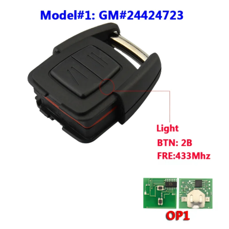 

2 Button Remote Fob Keyless For Opel Astra G /Zafira A