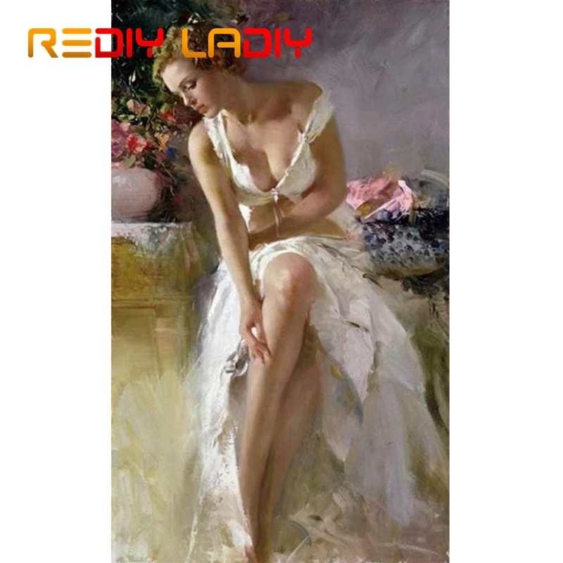 Наборы для вышивки бисером Сделай Сам красивая девушка рукоделие