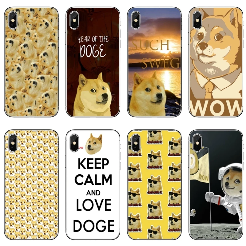 Прозрачный чехол для телефона с забавной милой собакой Doge meme Xiaomi Redmi Note 7 6 6A 5A 4 4A 3