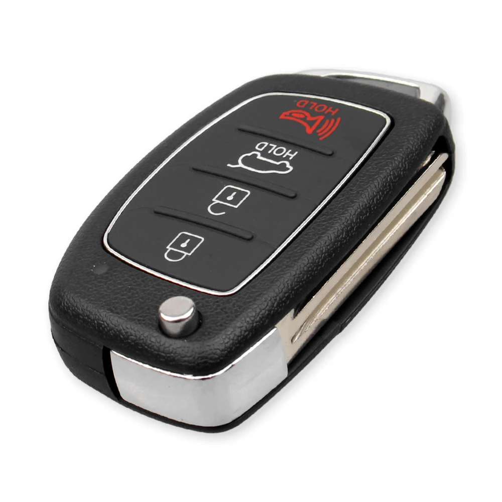 KEYYOU 4 Button Filp Remote Car Key Shell Fob Case For Hyundai Tucson Mistra HB20 SANTA FE IX35 IX45 Accent I40 Solaris | Автомобили и