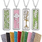 Прямоугольник диффузор для ароматерапии ожерелье Магнитный Винтаж DIY духи эфирное масло диффузор медальон с ароматом ожерелье дропшиппинг