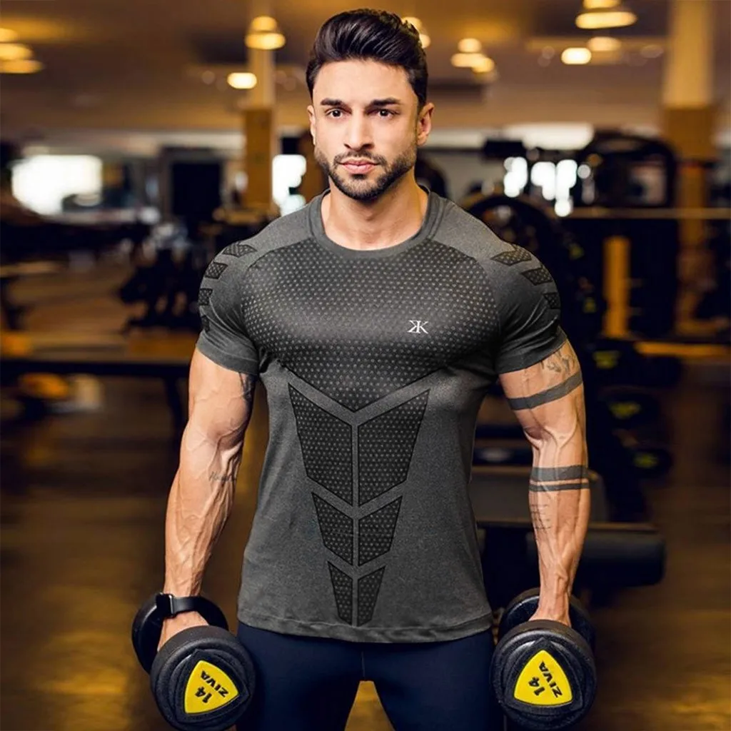 Летняя Взрывная Мужская рубашка с короткими рукавами однотонная Облегающая для