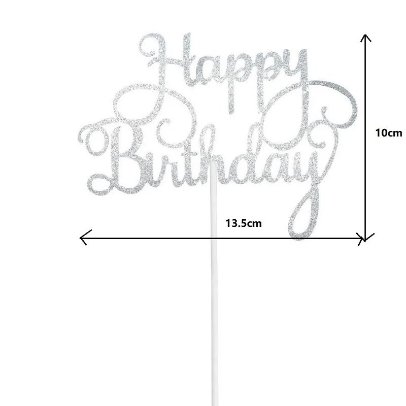 Баннер для торта золотистый серебристый 10 шт./лот | Дом и сад
