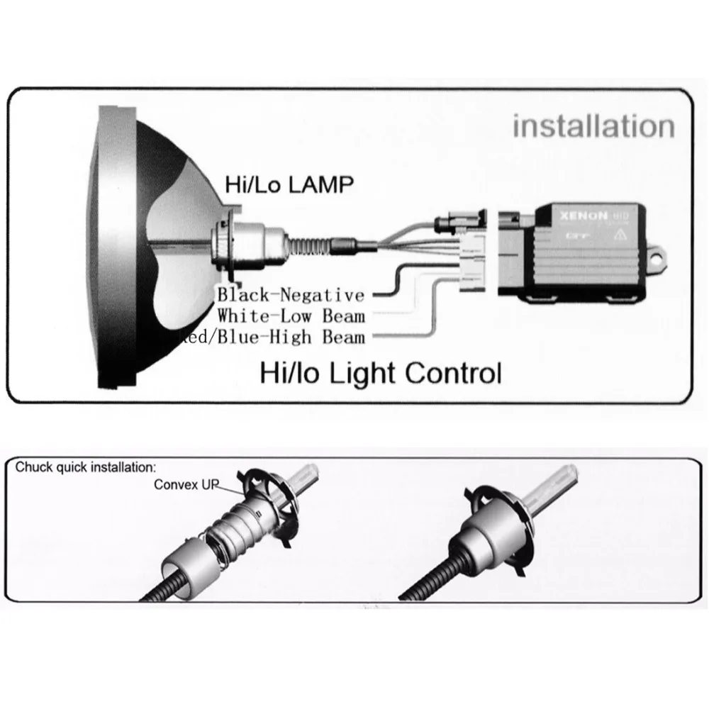 35 Вт Xenon moto балласт мото rcycle HID фары H4 BA20D H6 Hi/Lo 6000K Фары Универсальный ксеноновый