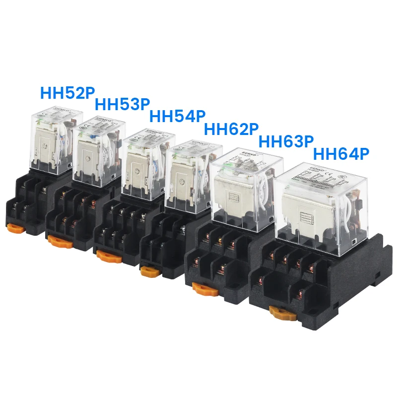 Электромагнитная катушка Универсальный DPDT силовое реле HH62P HH63PHH64P 12V24V220V