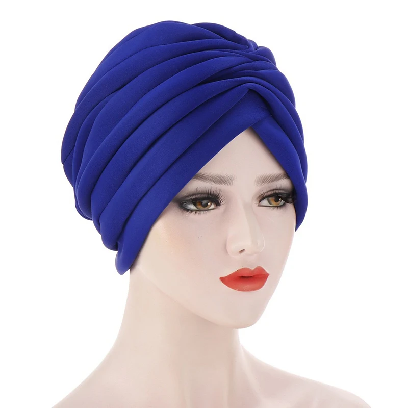 

Folds Muslim Bonnet Hat women Night Cap Round elegent Resuable Head Cover Sleep Hat Flower Headscarf Turban Hat winter thick cap