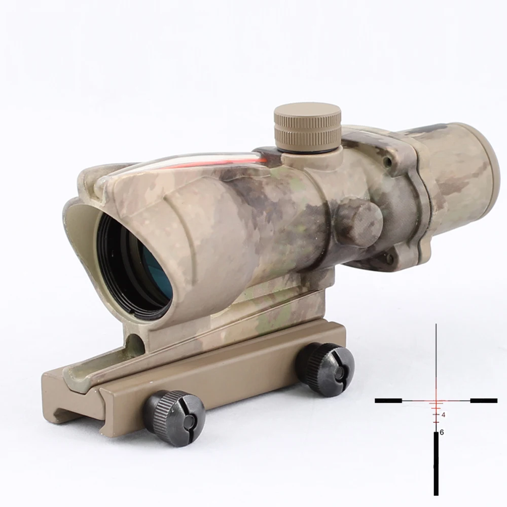 Охотничий калиброванный оптический прицел с красной точкой ACOG 4x32 Combo