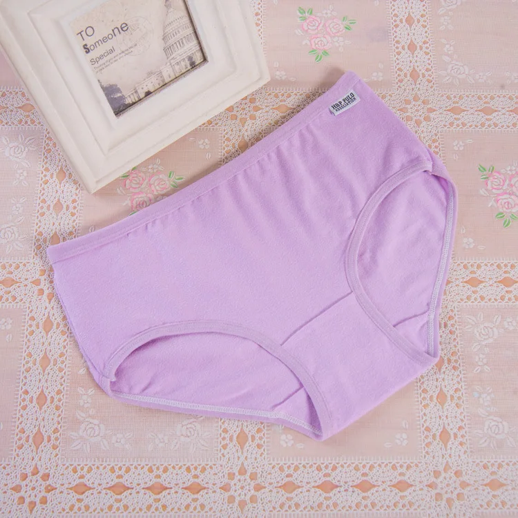 Light Purple Модное пикантное женское хлопковое белье женские трусики дамские трусики дышащие трусики для девочек женские трусики размеров M XL - Цвет: Light Purple