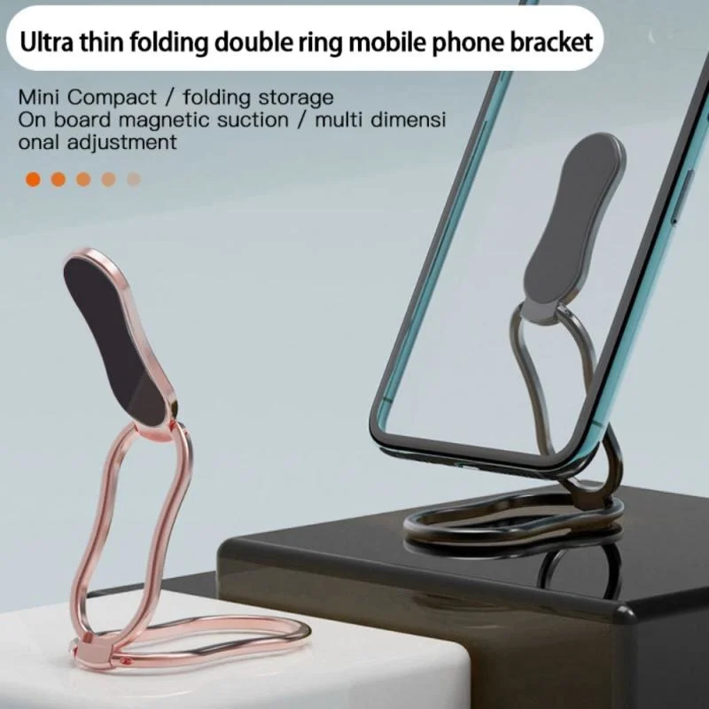 

Ultrasound Magnetic Suction Type Mobile Phone Support Mobile Phone Ring Gesp Beugel Desktop Fold Inner Vehicle Mounted Bullet