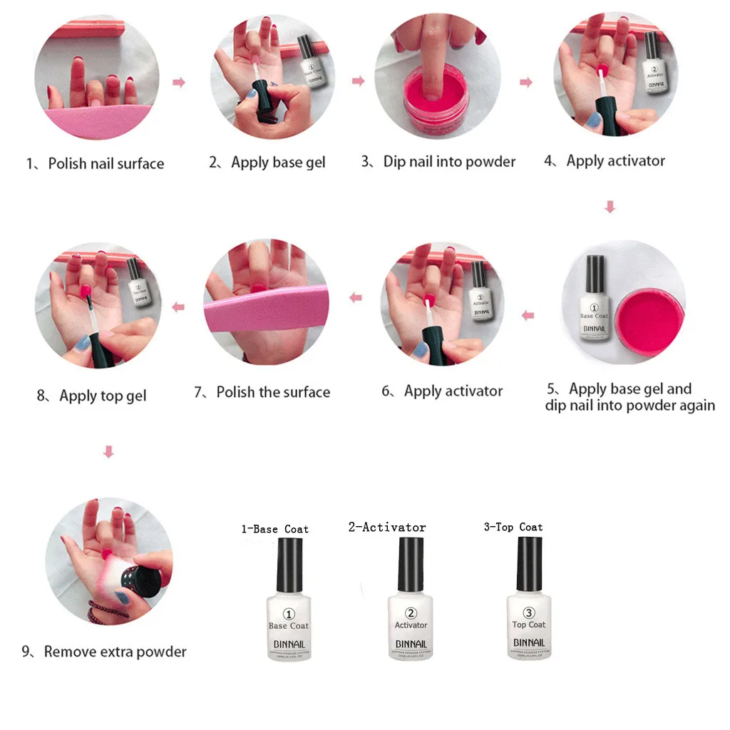 Набор стильных насадок для ногтей 16 мл акриловый набор жидких без лампы