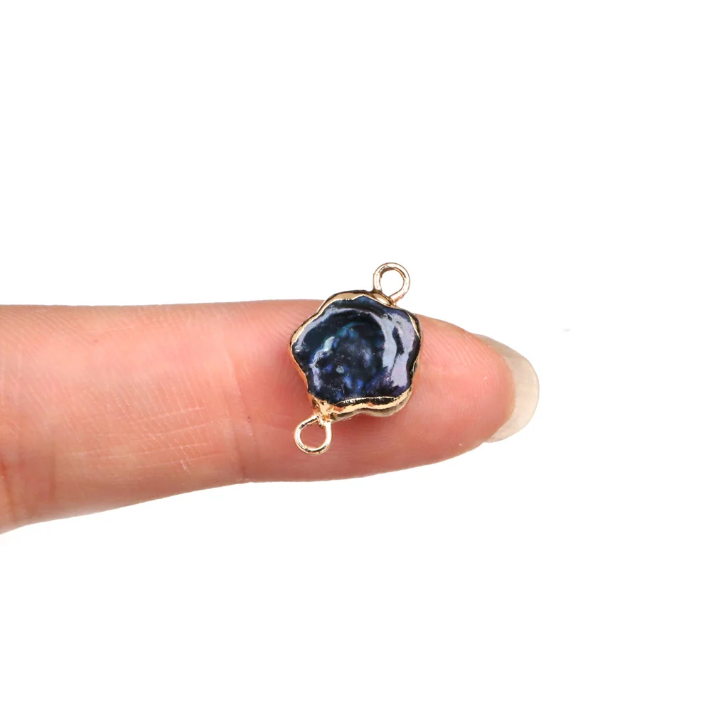 

New Star Gold Phnom Penh Purple Freshwater Pearl Pendant Simple And Stylish DIY Jewelry Gift Size 10x18-12x20mm