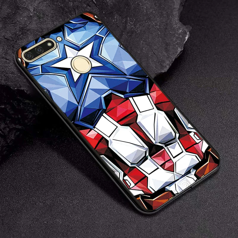 Чехол для huawei Honor 7A, черный чехол из ТПУ, чехол s для huawei Honor 7A, 7 S, Marvel Hero, huawei Y5, Y6 Prime,, Honor 7C, Россия, 5,7
