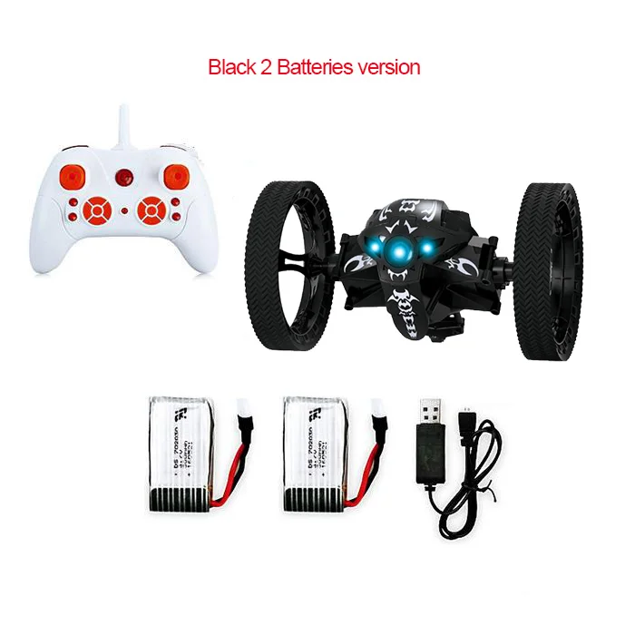 803-Black2B 2,4G дистанционное управление Управление игрушки RC автомобиль отказов Jumping автомобиль с гибкими колесами вращение светодиодный ночной Светильник RC автомобиль игрушечный робот подарок для мальчика Дети SJ88 - Цвет: 803-Black2B