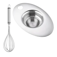 egg separator with whisk stainless steel egg white yolk separatorwire whisksegg seperaterkitchen cooking gadgets