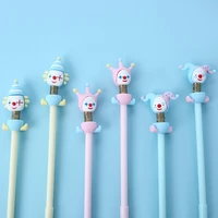 3pcs cute shaking clown pen ballpoint 0 5mm black color gel ink pens for writing funny stationery kids gift office school a6948