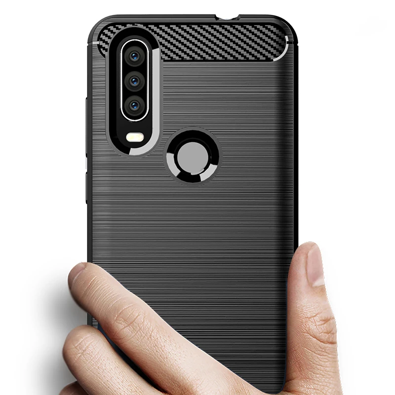 Ультратонкий силиконовый чехол из углеродного волокна для Motorola One Action E6 Plus Moto P40