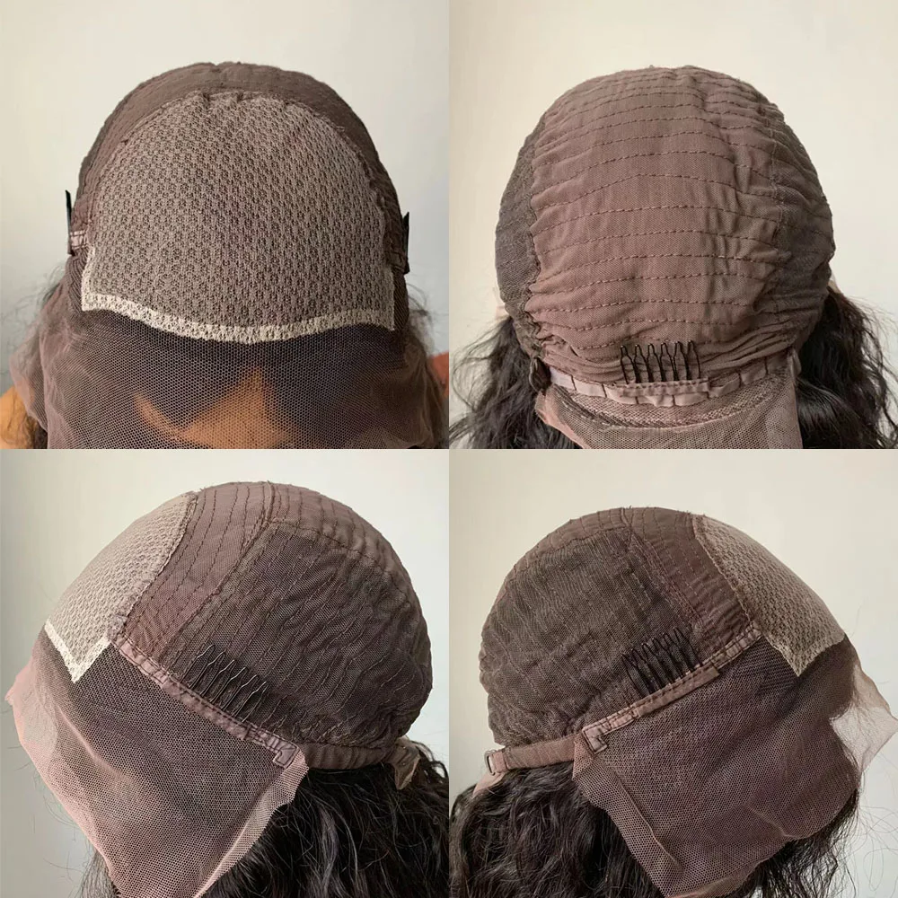 Front Lace Wig Silk Top Human Hair Wigs Lace Wigs With Side Fringe Light Brown Lace 150 Density