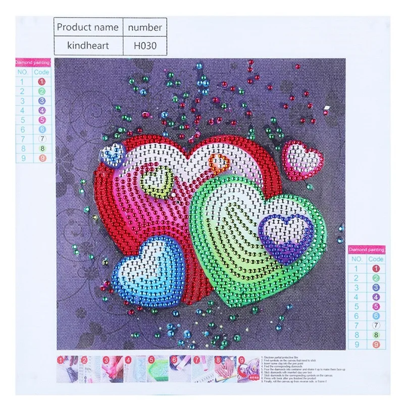 5D алмазная вышивка сделай сам узор в виде сердца крестиком живопись рукоделие