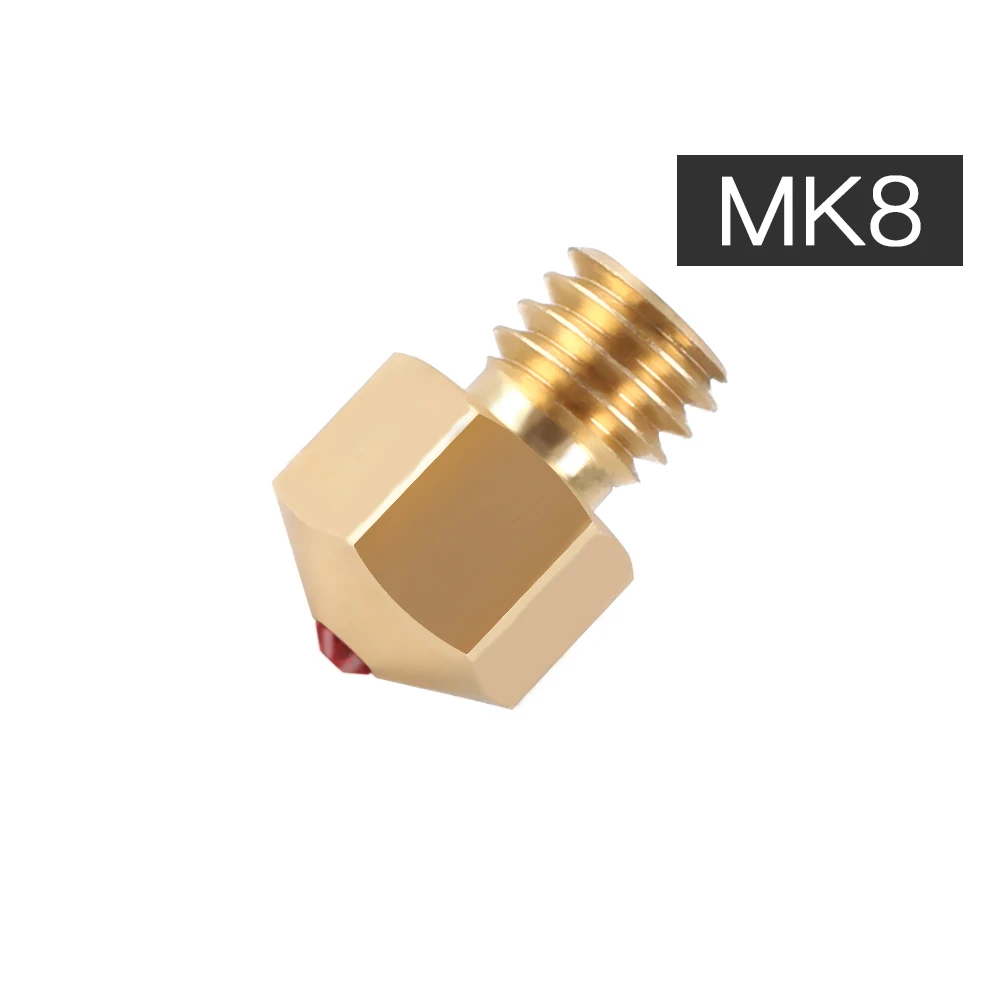 MK8 красный распылитель 1,75 мм сопла 0,4 мм высокотемпературный рубиновый MK8 сопло для PETG ABS PET PEEK нейлон PRUSA I3 ENDER CR10 Hotend