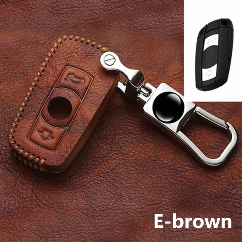Чехол для автомобильного смарт ключа с кнопками из натуральной кожи защитный