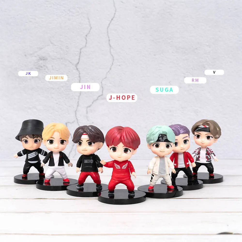 Bangtan Boy Group кукла модель милый аниме персонаж KPOP звезда кудол Мини фигурки подарок