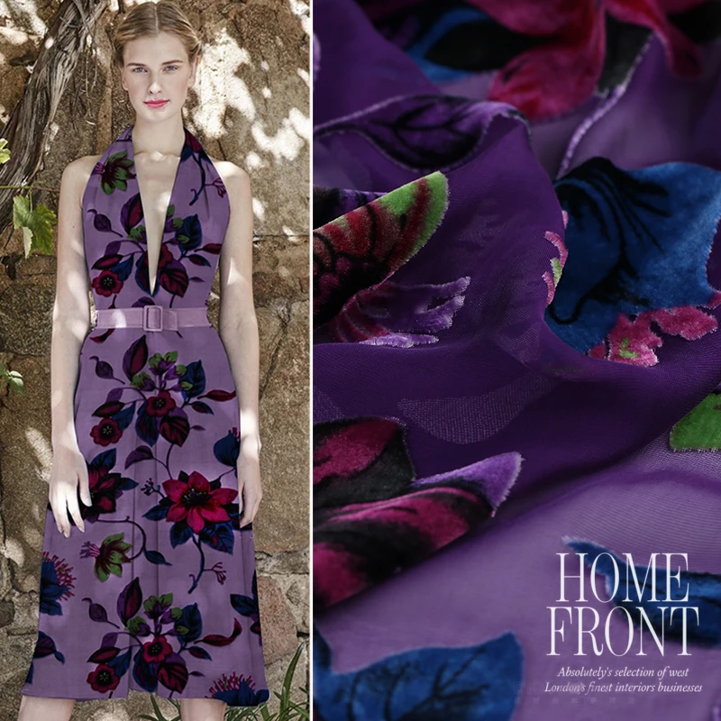 

Mulberry Silk Burnt-out Rayon Fabric Home Lining Comfortable Breathable Drape Shirt Dress Scarf Shawl Fabrics Cloth Sewing