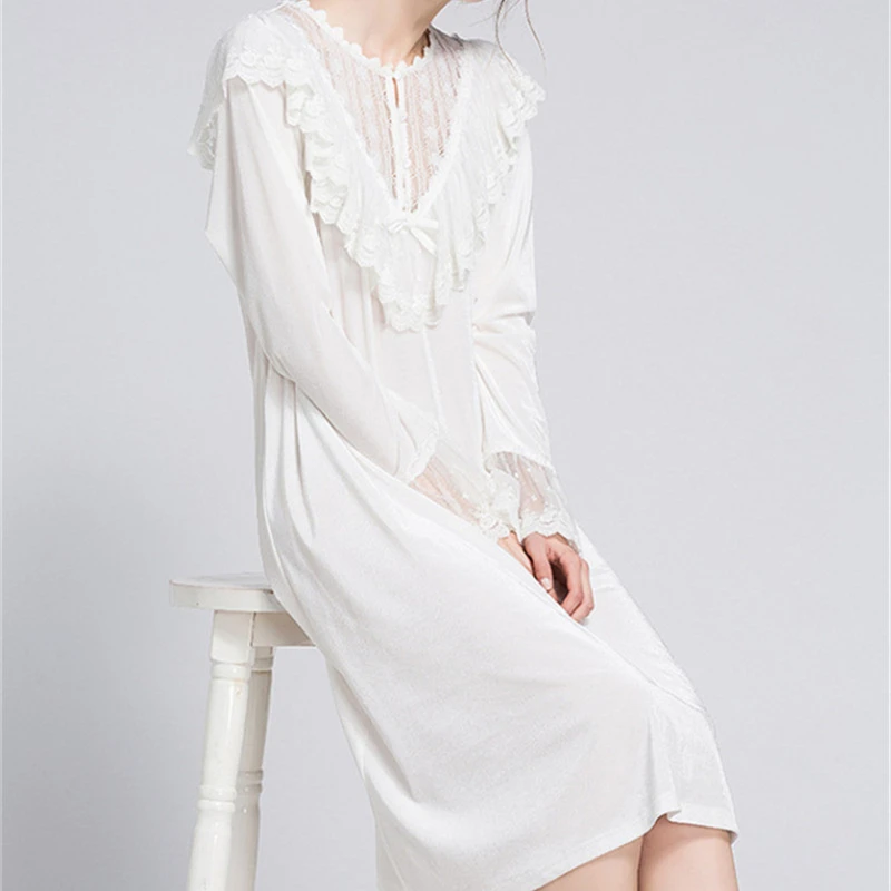 Ночная рубашка кружевная для дома 2020|nightgown female|nightgowns sleepshirtshome dress |