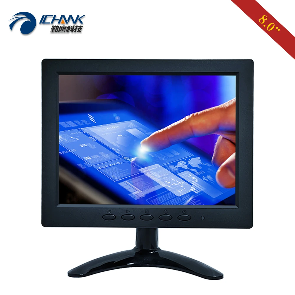 Портативный мини-монитор из четырех проводов ZB080JC-262R/8 дюймов 1024x768 4:3 VGA HDMI USB |
