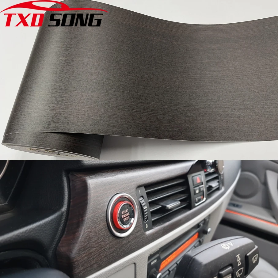 

24cm*200/300CM Self-adhesive Vinyl Wood Grain Textured Car Wrap Car Internal Stickers Wallpaper Furniture Wood Grain Paper Film