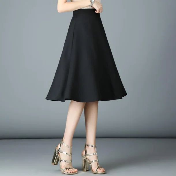 Офисная юбка миди с высокой талией для женщин 2020 Осенняя рабочая одежда