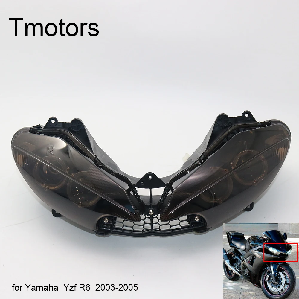 Передняя фара для мотоцикла передняя лампа фар прозрачная Yamaha Yzfr6 Yzf R6 2003 2004 2005| |