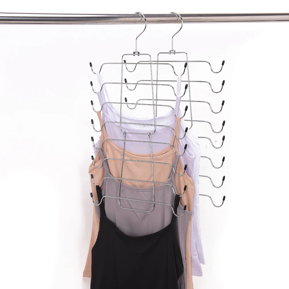 

Stainless Steel Multi Layer Foldable Bra Hanger Rack Underwear Hanger for Clothes Closet Organizer Space Saving Hangers