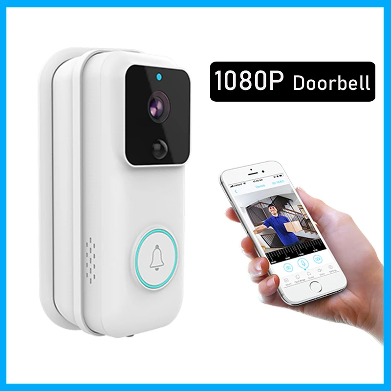 

1080P Door Bell Camera Night Vision Smart Home Video Doorbell Intercoms For Apartment House Residential Security Wireless Call