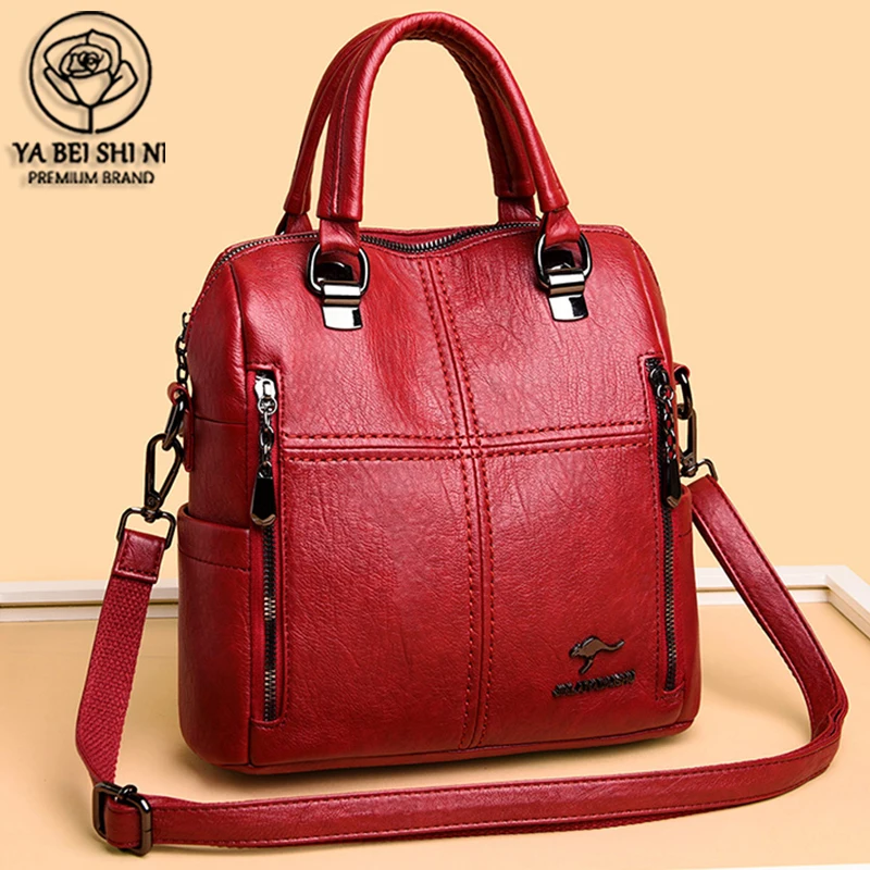 Большая вместительность кожаные сумки через плечо для женщин 2021 повседневные