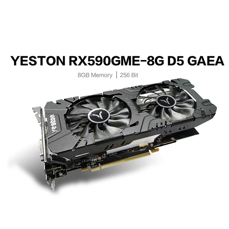 Yeston RX590GME-8G D5 GA 8G/256Bit/GDDR5 1380/8000 МГц 3DP + HDMI DVI-D игровой Ie карты | Компьютеры и офис