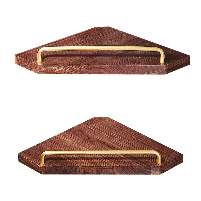 

Wood Corner Shelf Round End Wall Mounted Display Bookshelf Wall Decor for Bathroom, Kitchen, Living Room, Bedroom