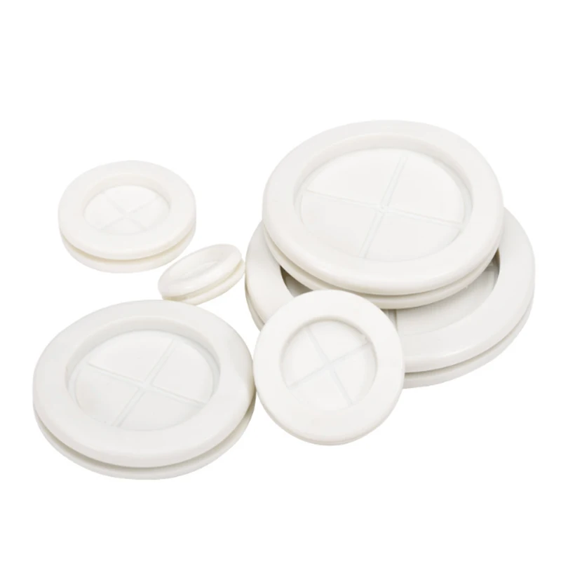 

5PCS White Circlip Rubber Wires Grommet Gasket Seal Rings Dust Plug Cover Cable Holder Protector 16mm-100mm