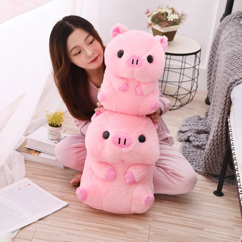 

30cm Cute Pink Sitting Posture Big Head Blessing Pig Plush Doll Toy Pillow Birthday Doll Stuffed Soft Animal Doll Girl Gift