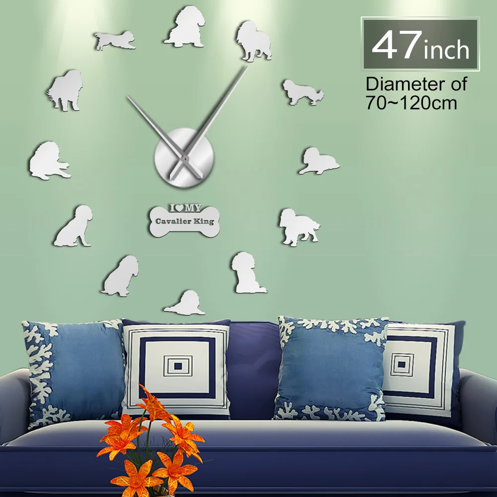 Держатель-Французский бульдог Чарльз спаниель DIY большие настельные часы Pet Shop