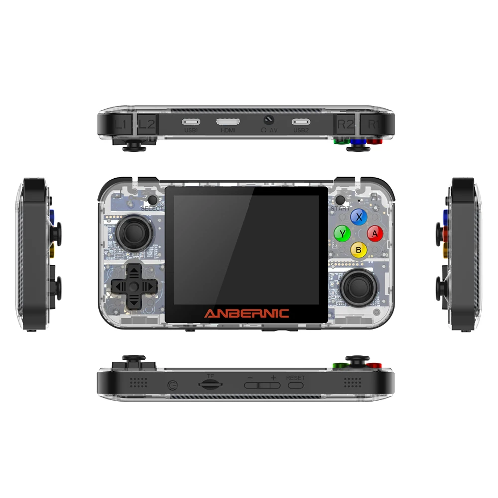 Портативная игровая консоль с поддержкой PS1 и IPS экраном 3 5 дюйма rg350|Портативные