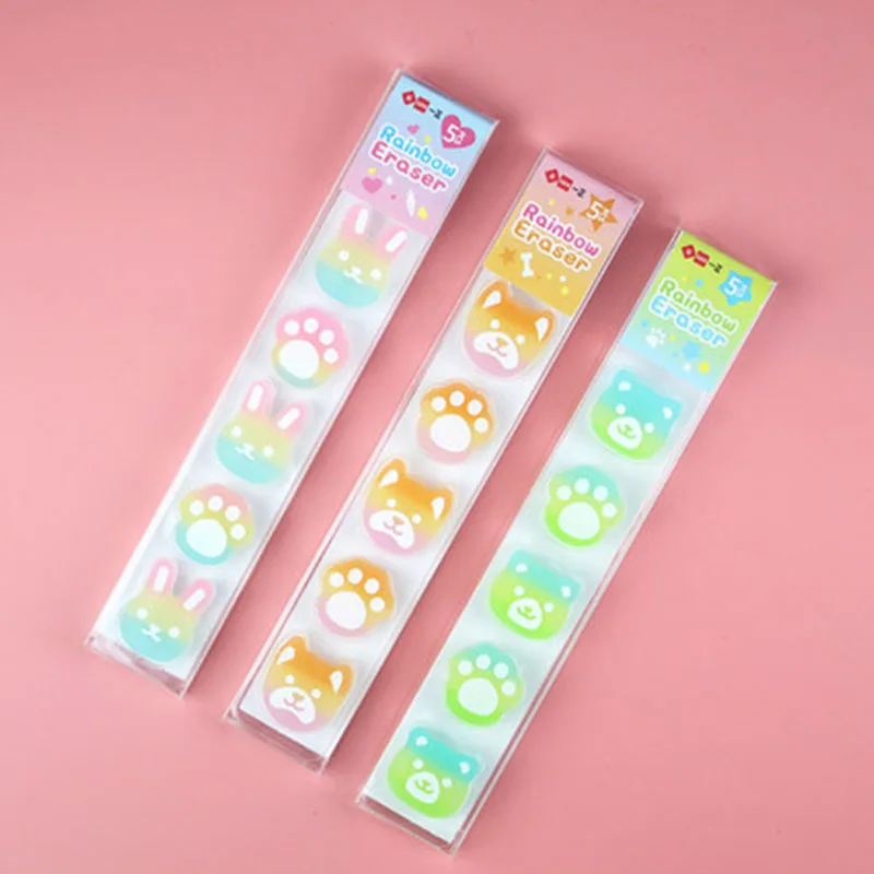 

36 pack/lot Cartoon Cat Paw Animal Eraser Kawaii Writing Drawing Rubber Pencil Eraser Stationery For Kids Gifts School suppies