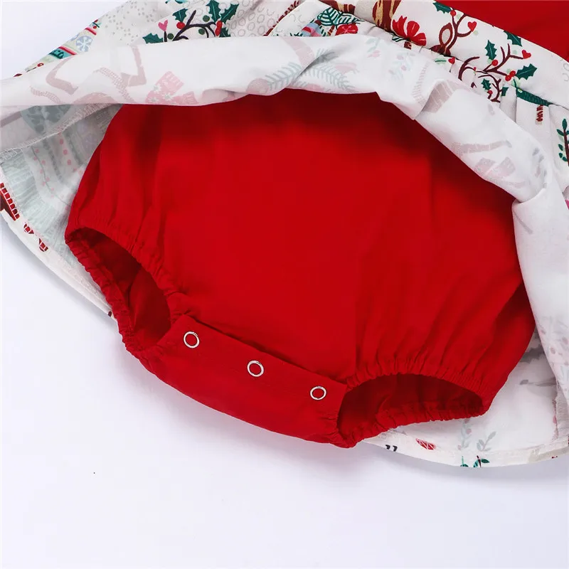 Fashion Christmas Baby Girl Infant Clothes Sleeveless Lace Jumpsuit Bodysuit+Headband 2 Piece Set Outfit 0-24M | Детская одежда и