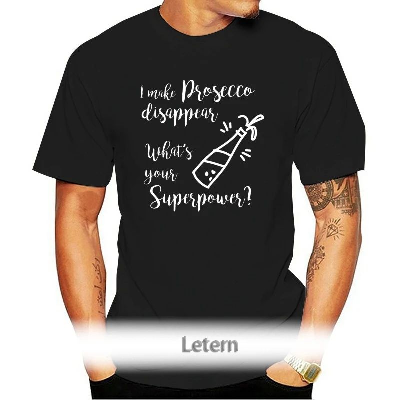 

2021 New Summer Men T-shirt I Make Prosecco Disappear Men's T-Shirt Cotton T-shirt Design