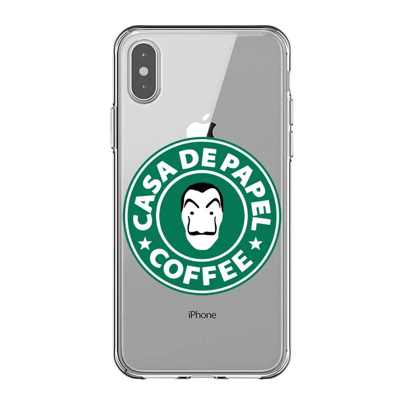 Salvador Dali Movie Money Heist The House of Paper La Casa De Papel Soft TPU Case For iPhone11 Pro Max X XR XS 8 7 6 Plus 5 | Мобильные