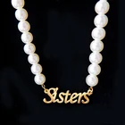 Женское Ожерелье из нержавеющей стали с искусственным жемчугом