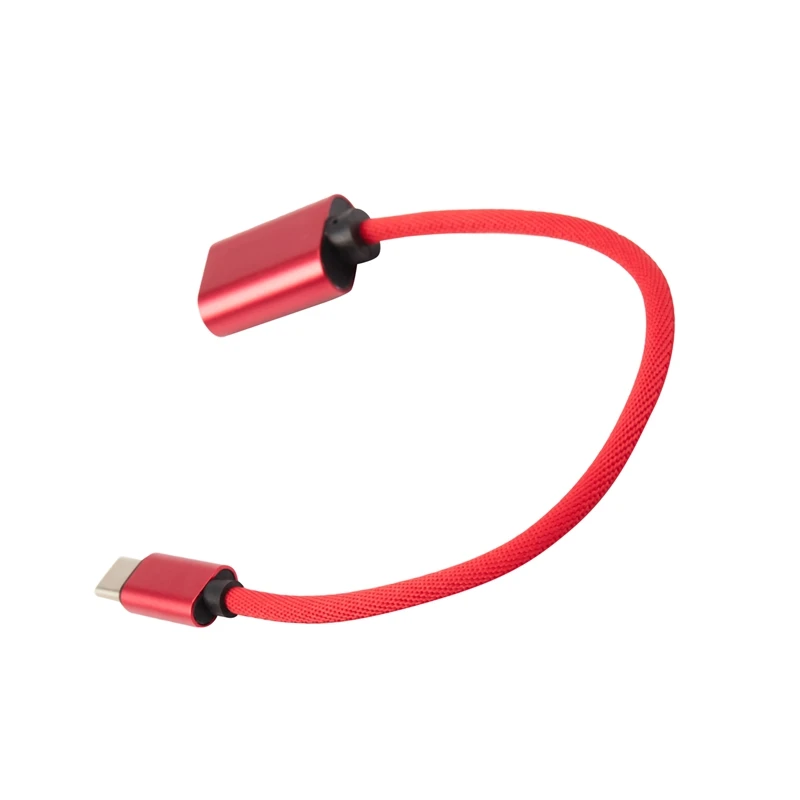 

Usb Otg Type C To Usb Adapter Otg Fast Charging Type-C Charger Nylon Braided Data Cable Converter