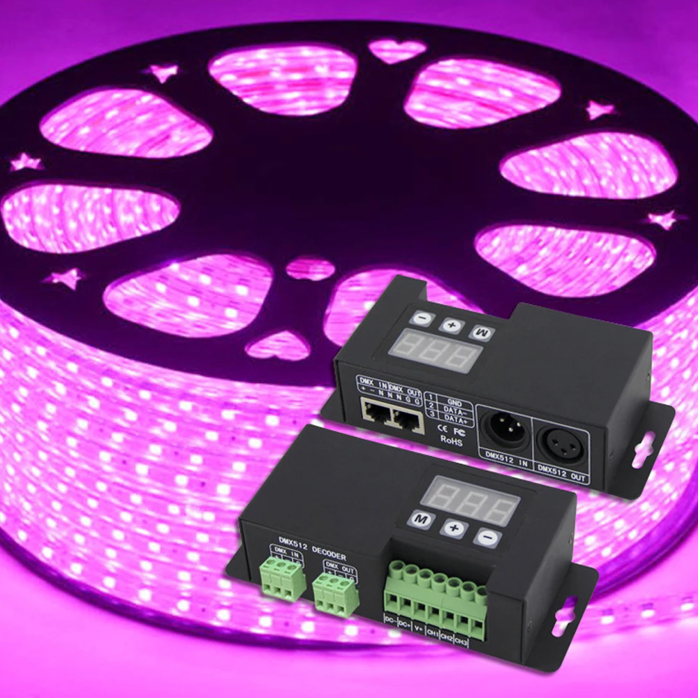 DC12V-24V DMX512 6A * 3CH выходной сигнал BC-853 DMX512/1990 контроллер декодера для RGB светодиодной